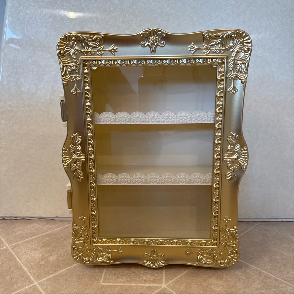 TikTok Viral Room2Room Five Below Gilded Display Shelf Gold Vanity Cabinet - Picture 7 of 16